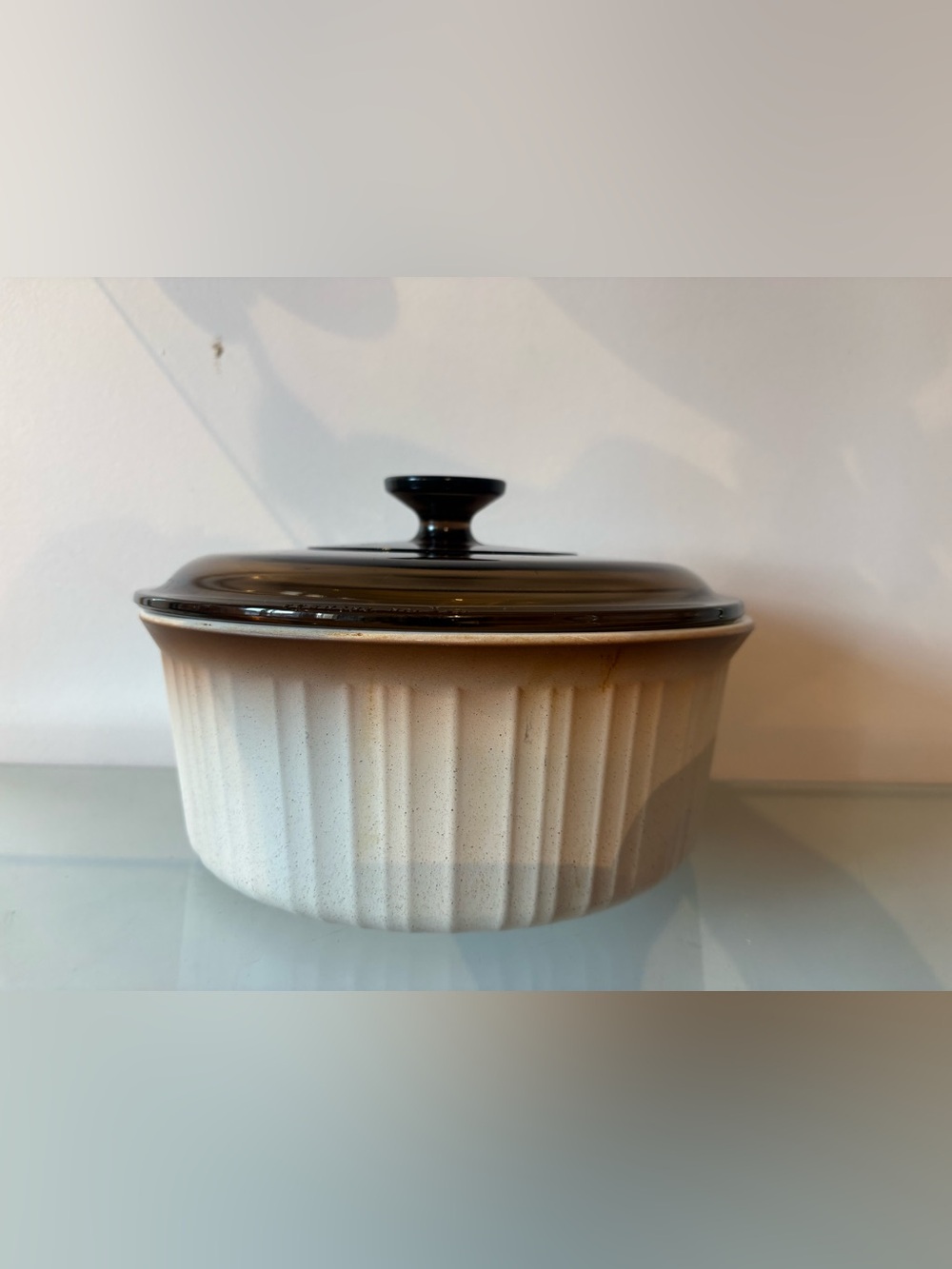 Corningware White Ceramic Covered Casserole Dish